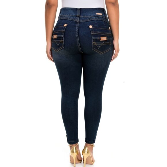 Booty enhancing Colombian jeans Curvy Size 18-19 Butt Lift 90s destroyed jeans - Picture 5 of 9